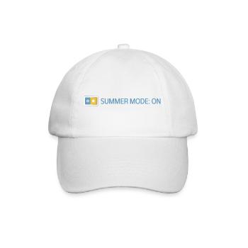 Summer Mode: On - Summer 2026 Gift Idea - Baseball Cap - white/white - Front