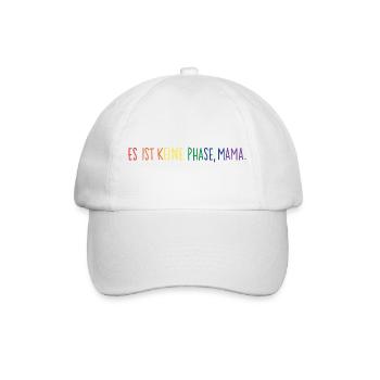 Es ist keine Phase, Mama. Rainbow Edition. - Baseballkappe - Weiß/Weiß - Vorne