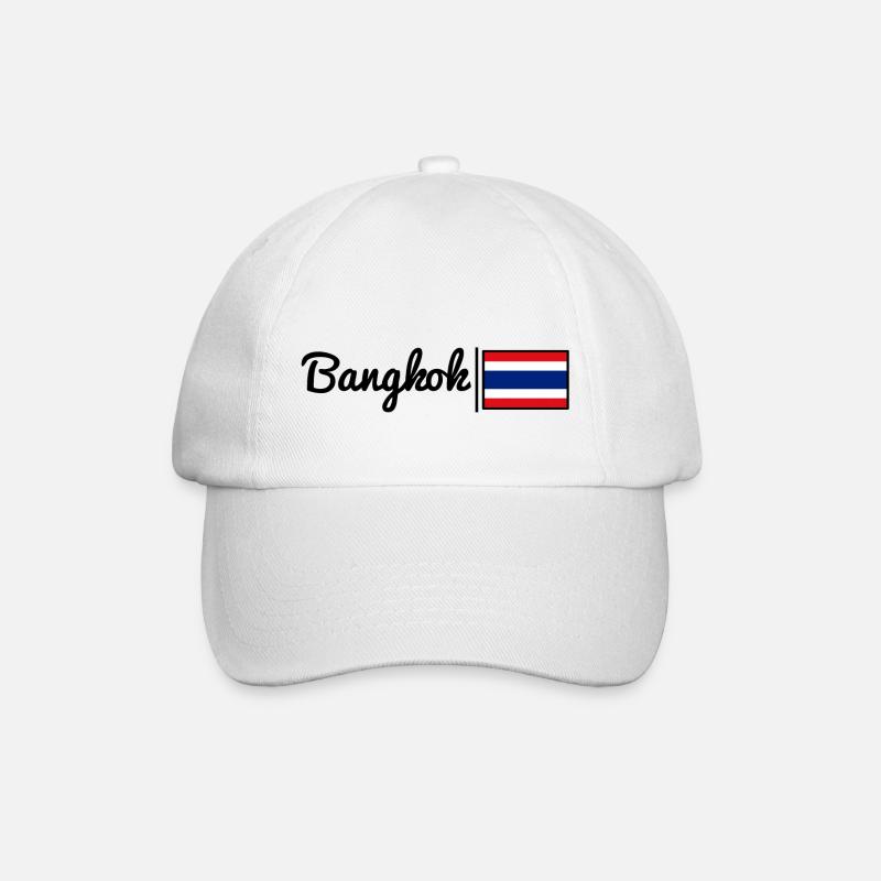 Bangkok, Thaïlande - Casquette classique - blanc/blanc