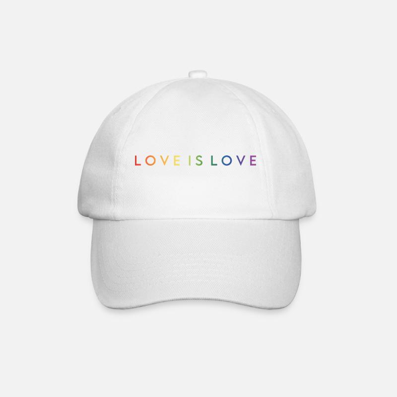 LOVE IS LOVE - Baseballkappe - Weiß/Weiß
