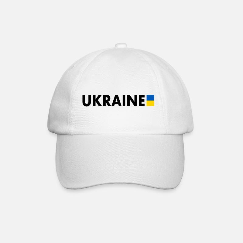 Ukraine - Baseballkappe - Weiß/Weiß