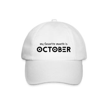 Mon mois préféré est octobre - Casquette classique - blanc/blanc - Devant