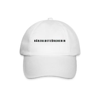 Härzbluetzürcherin Zürich - Baseballkappe - Weiß/Weiß - Vorne