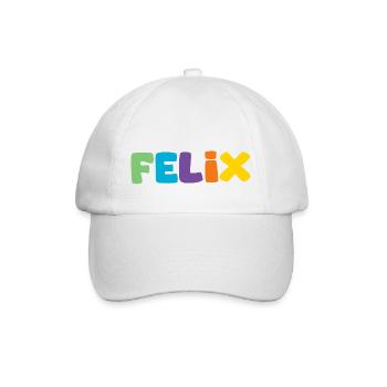Name - Felix - Baseball Cap - white/white - Front