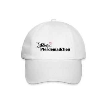 LIeblings Pferdemädchen schwarz - Baseballkappe - Weiß/Weiß - Vorne