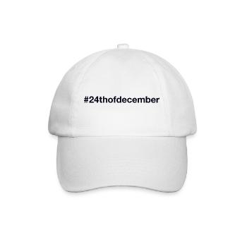 24 décembre Noël Noël Avent Hashtag - Casquette classique - blanc/blanc - Devant