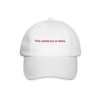 This Sentence Is False - Baseball Cap - white/white - Front