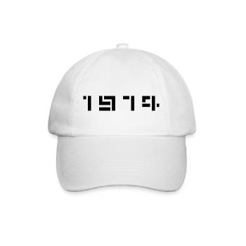 Geburtsjahr Geburtstag Born In - Made in 1974 - Baseballkappe - Weiß/Weiß - Vorne