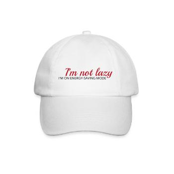 Je ne suis pas paresseux, je suis en mode économie d’énergie - Casquette classique - blanc/blanc - Devant