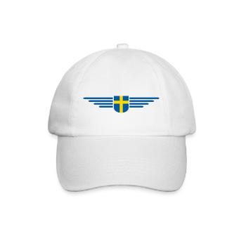Suède, Tenue Design T-Shirt Vêtements - Casquette classique - blanc/blanc - Devant