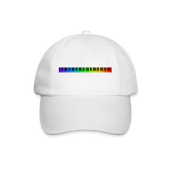 Clavier arc-en-ciel - Casquette classique - blanc/blanc - Devant