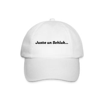 Juste_un_Schluck_logo - Baseballkappe - Weiß/Weiß - Vorne