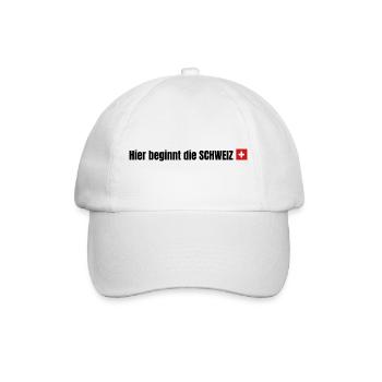 Funny Switzerland Underwear & Gifts - Baseballkappe - Weiß/Weiß - Vorne