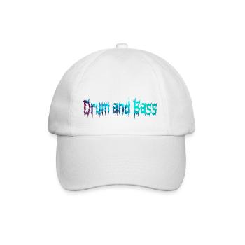 Drum and Bass für die Drum- und Bass-Liebhaber - Baseballkappe - Weiß/Weiß - Vorne