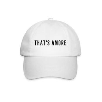 That's Amore Typography – Romantische italienische Redewendung - Baseballkappe - Weiß/Weiß - Vorne
