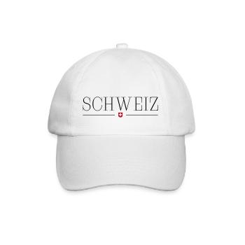 Schweiz - Baseballkappe - Weiß/Weiß - Vorne