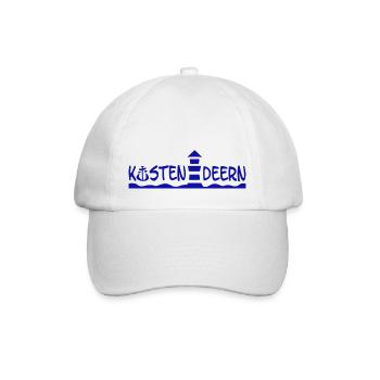 Küstendeern Aufschrift Blau - Baseballkappe - Weiß/Weiß - Vorne