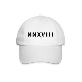 Roman numeral year of birth Made in 2018 - Baseball Cap - white/white - Front