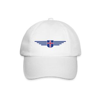 J’aime l’Islande Design T-Shirt Tenue - Casquette classique - blanc/blanc - Devant