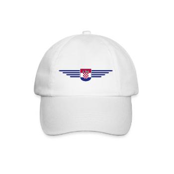J’aime la Croatie, T-shirt design de style élégance - Casquette classique - blanc/blanc - Devant