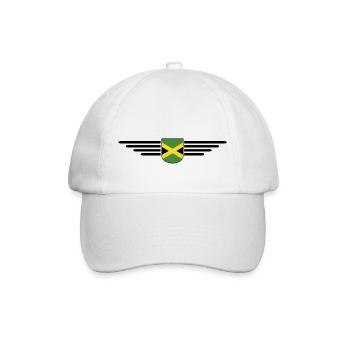 Ich liebe Jamaika, Outfit T-Shirt Design Geschenk - Baseballkappe - Weiß/Weiß - Vorne