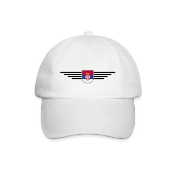 Design Serbie – Fierté et passion - Casquette classique - blanc/blanc - Devant