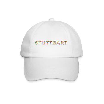 Stuttgart T-Shirt – Heimat & Skyline Style - Baseballkappe - Weiß/Weiß - Vorne