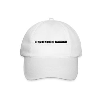 Phrase de la Déclaration des droits de l’homme - Casquette classique - blanc/blanc - Devant