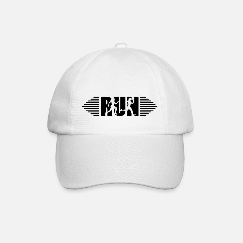 Run, Runner - Run - Baseball Cap - white/white