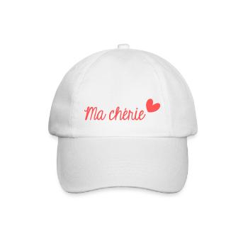 MA CHERIE. MON CHERI. CHERI. I LOVE YOU. MY LOVE. - Casquette classique - blanc/blanc - Devant