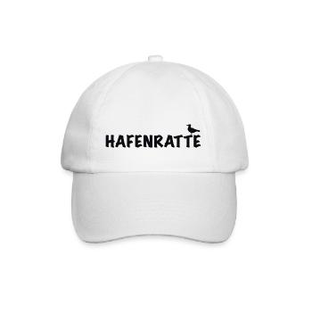 Hafenratte, lustige Sprüche Küste Hamburg Nordsee - Baseballkappe - Weiß/Weiß - Vorne
