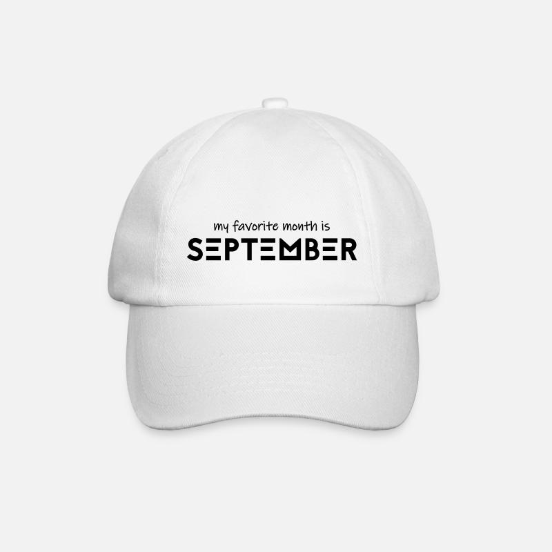 Mon mois préféré est septembre - Casquette classique - blanc/blanc