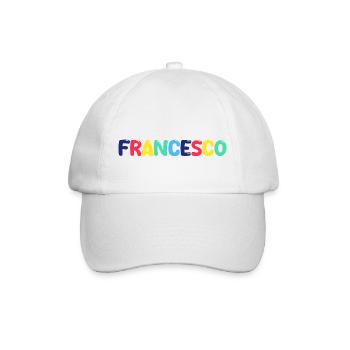Name - Francesco - Baseballkappe - Weiß/Weiß - Vorne
