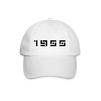 Geburtsjahr Geburtstag Born In - Made in 1955 - Baseballkappe - Weiß/Weiß - Vorne