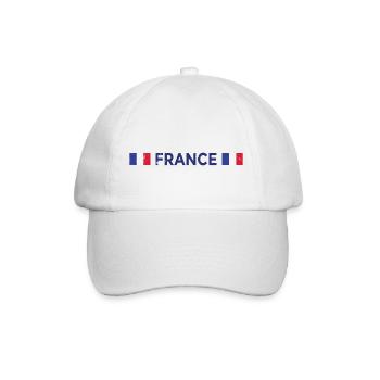 France Football Maillot de foot Drapeau Français - Casquette classique - blanc/blanc - Devant