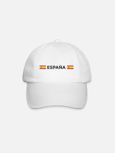 Spanien Fußball Trikot Spanische Flagge - Baseballkappe - Weiß/Weiß
