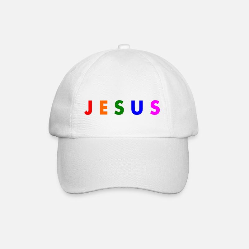 Jesus - Baseballkappe - Weiß/Weiß