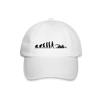 Snow Groomer Evolution Crane Vehicle Slope Snow - Baseball Cap - white/white - Front