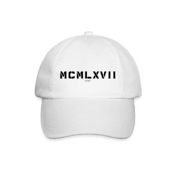Roman numeral year of birth Made in 1967 - Baseball Cap - white/white - Front
