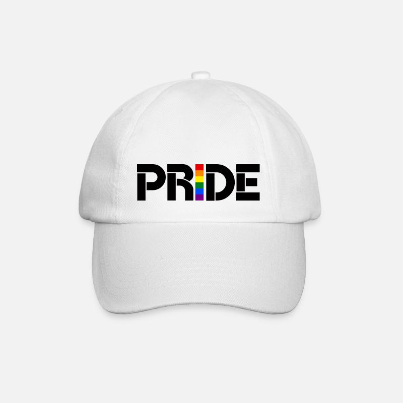Rainbow Pride! LGBT lesbian gay bisexual transgend - Baseballkappe - Weiß/Weiß