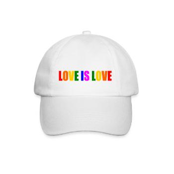 Love is love - Baseballkappe - Weiß/Weiß - Vorne