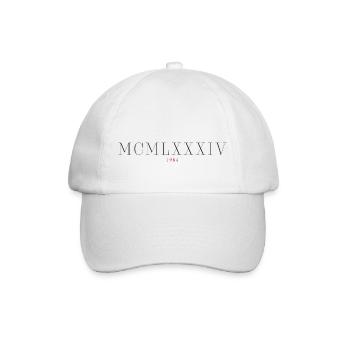 Roman numeral Year of birth Made in 1984 - Baseball Cap - white/white - Front