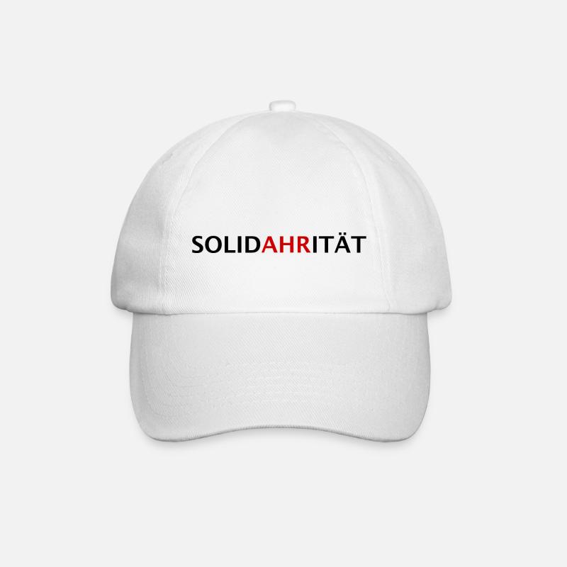 SolidAHRität | Ahrtal Hochwasser Eimerkette Hilfe - Baseballkappe - Weiß/Weiß