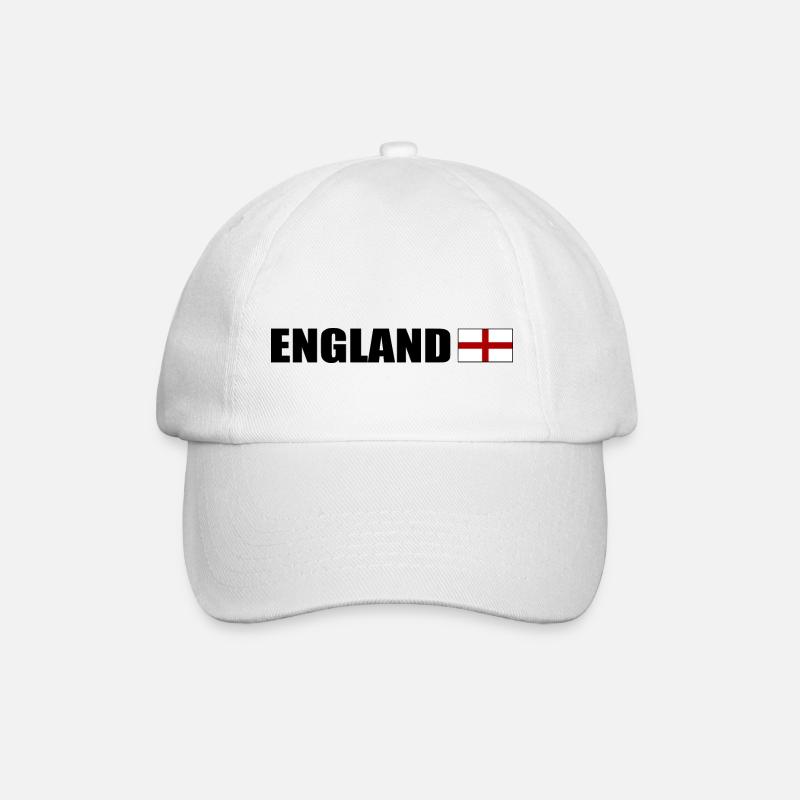 England - Baseball Cap - white/white