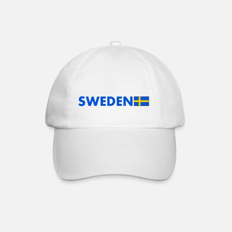 Schweden - Baseballkappe - Weiß/Weiß