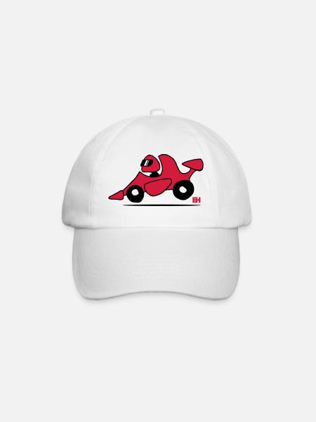voiture de course - Casquette classique - blanc/blanc