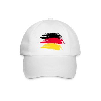 Germany smudge flag - Baseballkappe - Weiß/Weiß - Vorne