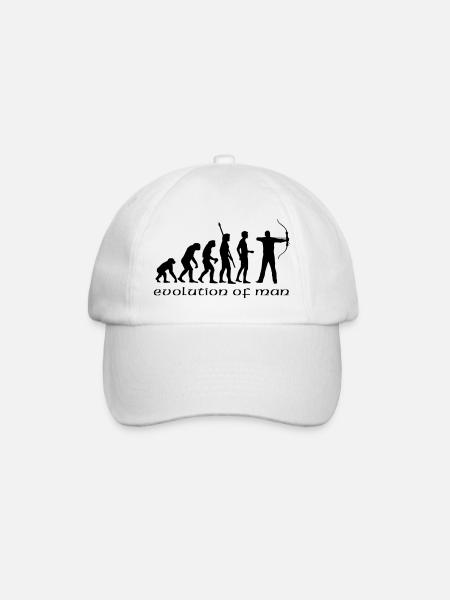 evolution_bogenschiessen_b - Baseballkappe - Weiß/Weiß