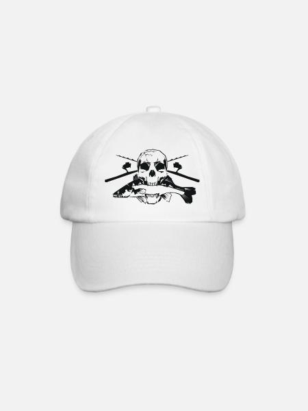 JSA Fishing Skull (R) - Baseballkappe - Weiß/Weiß