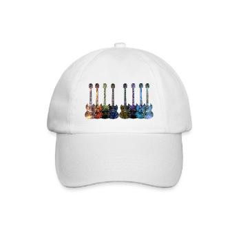 Gitarren - Baseballkappe - Weiß/Weiß - Vorne